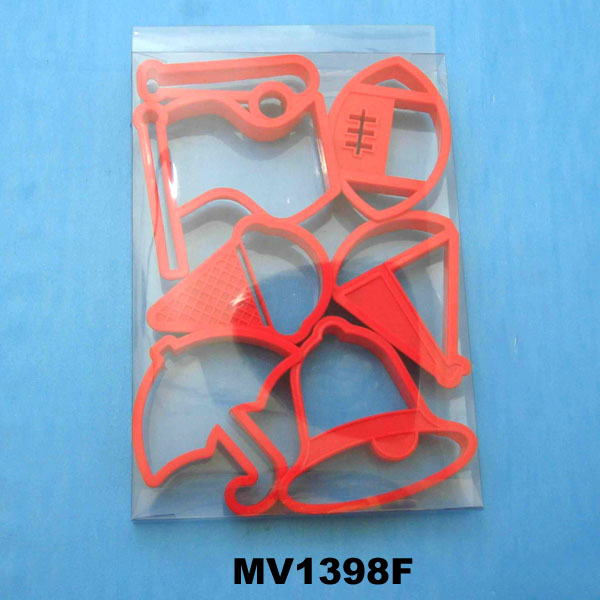 MV1398F 6Pcs Cake Mould Plastic In Pvc Box