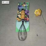 Egg Beater W/Wood Handle Tie Card