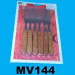 6Pcs Forks W/Wooden Handle B/C