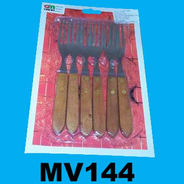 MV144 6Pcs Forks W/Wooden Handle B/C