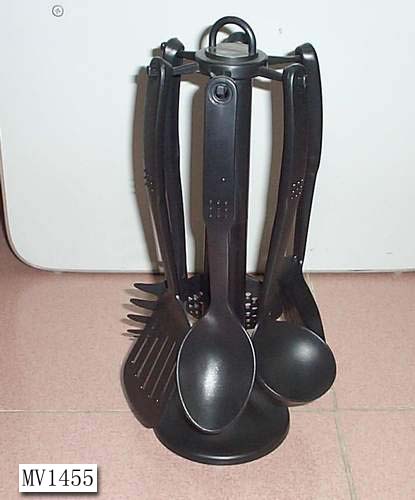 MV1455 7Pcs Nylon Kitchen Tools Set W/Rack