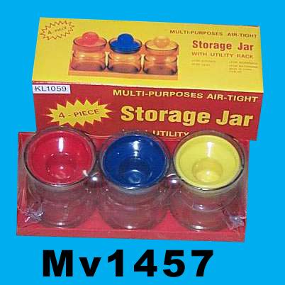 MV1457 3Pcs Storage Jar In Colour Box