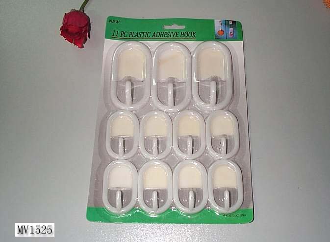 MV1525 11Pcs Plastic Adhesive Hooks Ha-092