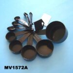 Measuring Set 10Pcs Cups And Spoons Black Colour