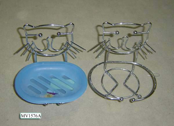 MV1576A Plastic Soap Rack W/Metal Base