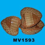 Set Of 3 Round Basket Wicker