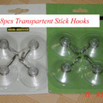 8 Pcs Transparent Stick Hooks