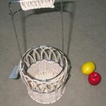 Wire/Wicker Fruit Basket W/Carry Handle