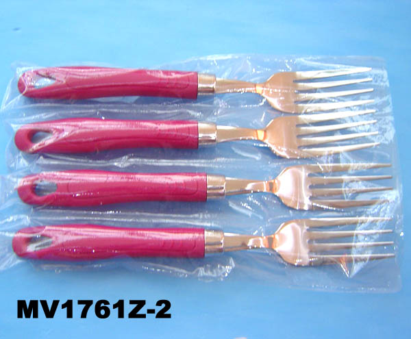 MV1761Z-2 4Pcs S/S Fork Pvc Bag W/Head Card