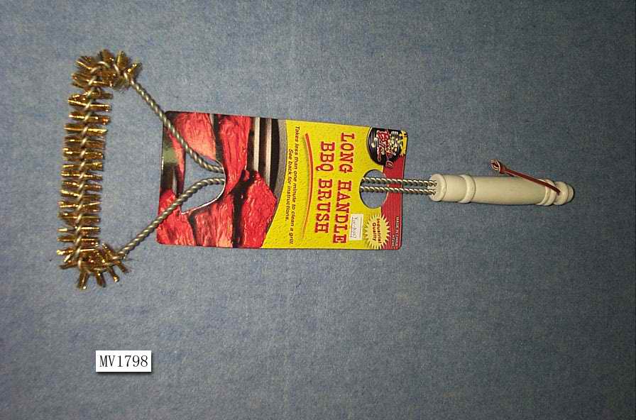 MV1798 17" Bbq Brush W/Long Handle Copper Tail