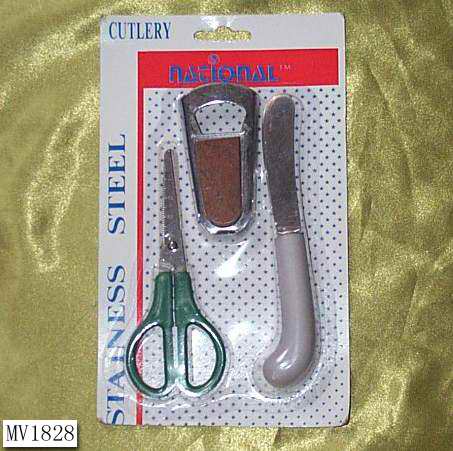 MV1828 Bottle Opener Cheese Knife Scissors B/C