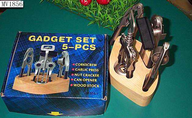 MV1856 5Pcs Die-Casting Kitchen Tools & Block In Colour Box Set