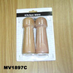 2Pcs Wooden Salt & Pepper Set