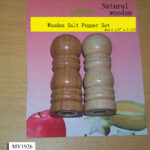 2Pcs Wooden Salt & Pepper Set B/C