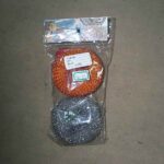 1Pc Copper & 1Pc S/S Cleaning Scourer In Opp Bag