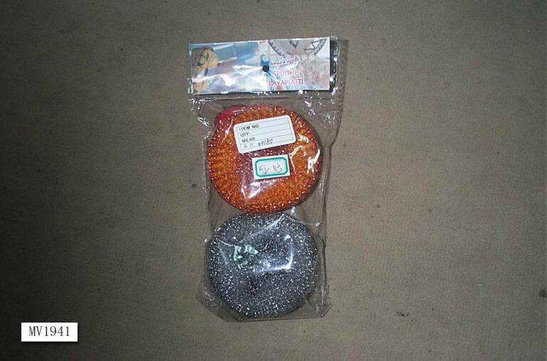 1Pc Copper & 1Pc S/S Cleaning Scourer In Opp Bag