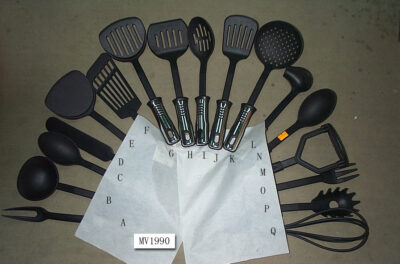 Nylon Spoon Net W/Inlay Steel Handle