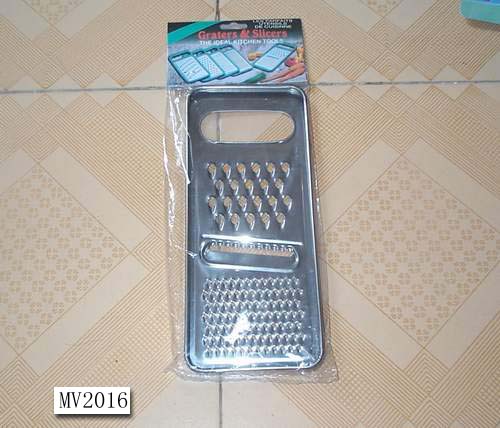 MV2016 3 Function S/S Flat Grater In Pvc Bag W/Hang Card