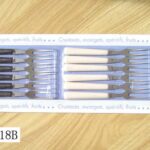 12Pcs S/S Cheese Frok Plastic Handle B/C