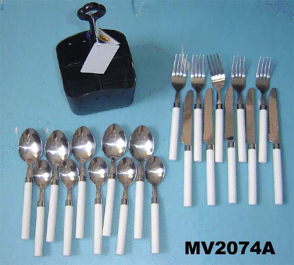 20Pcs Cutlery Set W/ Plastic Stand