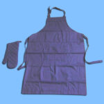 2Pcs Apron & Glove 100% Cotton Set