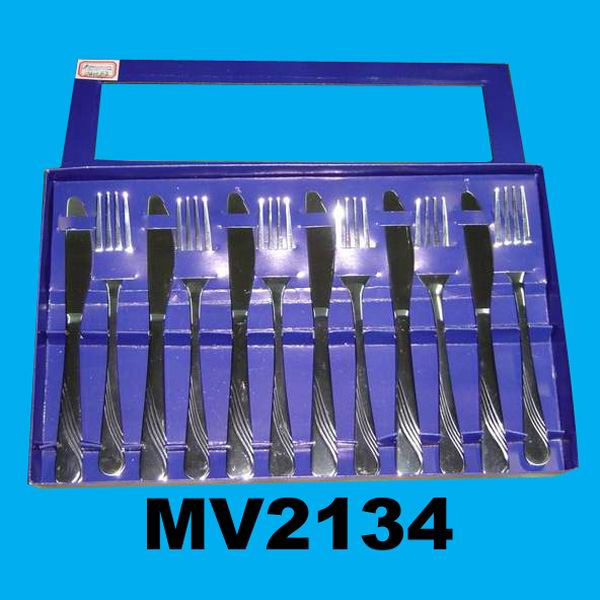 MV2134 6Pcs Steak Knfie & 6Pcs Forks In Window Box