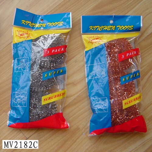 MV2182C 3Pcs Scourer Set In Pvc Bag