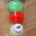 3Pcs Scourer Set In Pvc Bag W/Hang Card