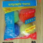 4Pcs Plastic Cleaning Pad In Colour Bag Easy Clean