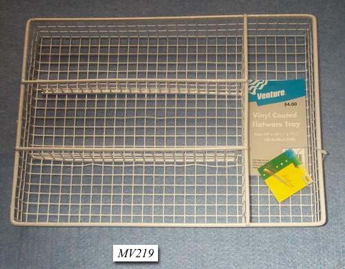 MV219 37X27 Vinyl Coated Cutlery Basket W/4 Grill