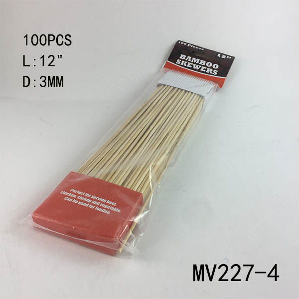 MV227-4 100Pcs Bamboo Skewer In Bag 12"