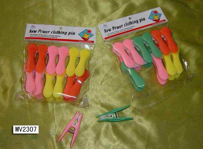 MV2307 12Pcs Plastic Clothes Pegs In Pvc Bag