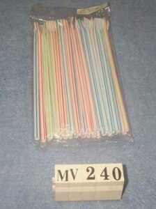 40Pcs Platic Straw W/ Spoon
