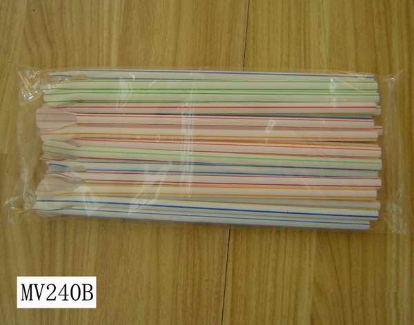 MV240B Flexible Drinking Straws 25Pcs In Pvc Bag