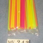 40Pcs Plastic Straw W/ Spoon