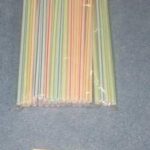 40Pcs Plastic Straw W/ Spoon