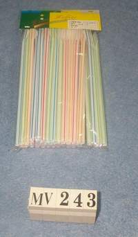 MV243 40Pcs Plastic Straw W/ Spoon