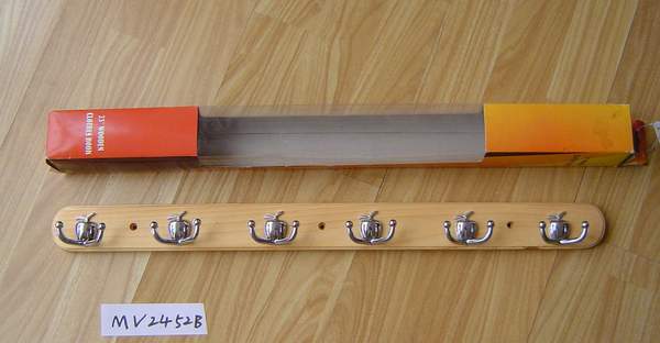 MV2452B 23" Wooden Clothes 6 Hook