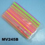 100Pcs 6X210Mm Flexible Drinking Straw In Pvc Bag