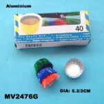 40Pcs Aluminium Cake Cup In Color Box