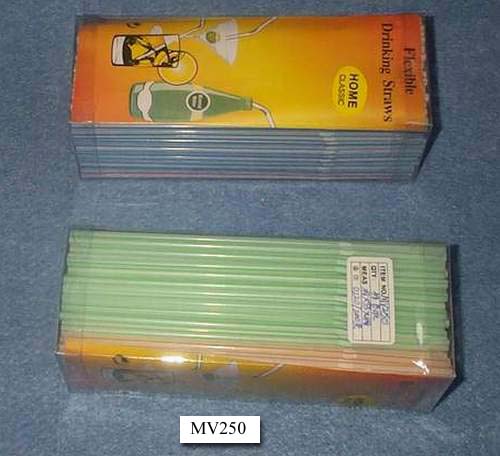 200Pcs Plastic Straw Pvc Box