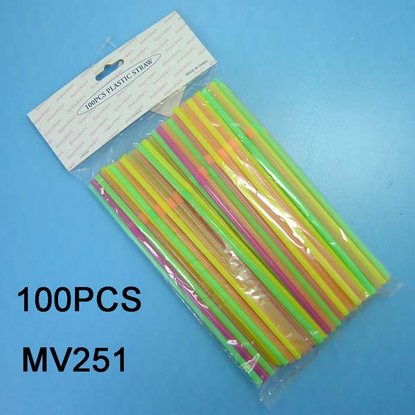 100Pc Plastic Straw Pbh