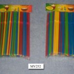 100Pcs Drinking Straws In Pp Bag W/Head Card