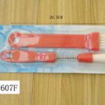 2Pc Brush Plastic Handle