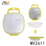 S/S Square Grater W/ Trainer White & Green