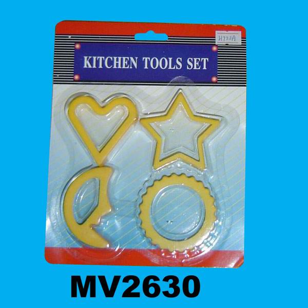 MV2630 4Pcs Plastic Cookie Mould B/C