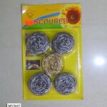 4Pcs S/S Scourer & 1Pc Copper Scourer B/C