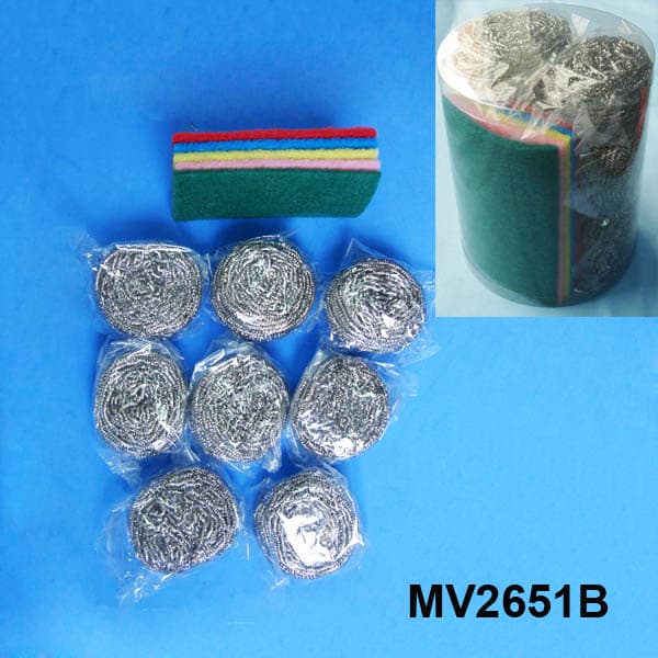 5Pcs Cloth Cleaner + 8 S/S Scourer  Pvc