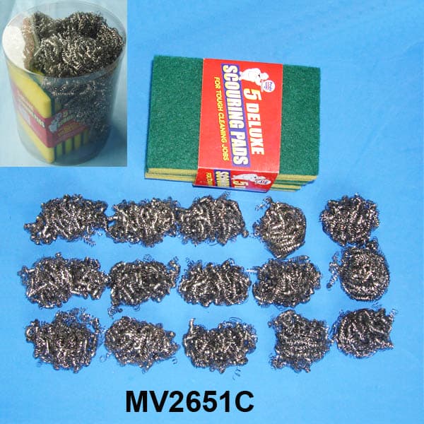 15Pcs S/S Scourer + 5Pcs Cleaning Pad Pvc Box