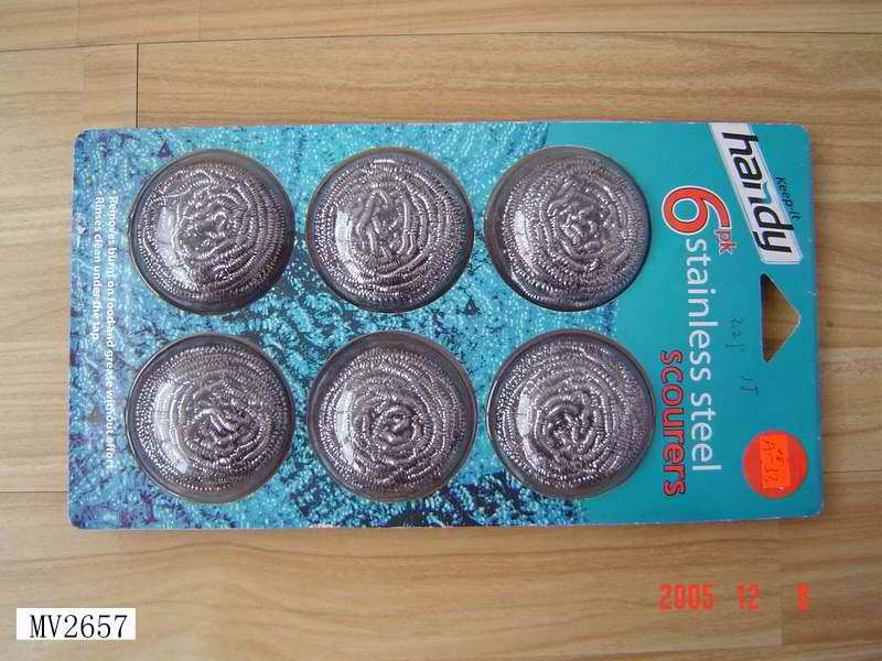MV2657 6Pcs S/S Cleaning Scourer B/C